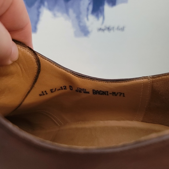 Bally Men's Normal Brown Wing Tip Oxford Dress Shoes Size 12 Great Condition - Picture 8 of 12